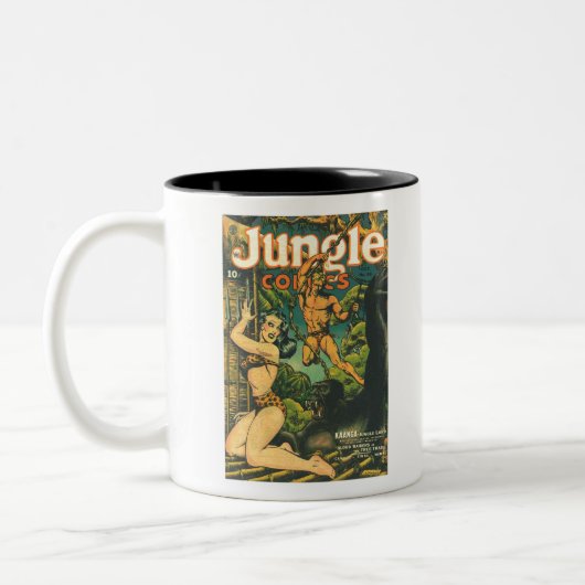 Help me Tarzan - Oerwoud - koning van het Oerwoud Tweekleurige Koffiemok (Links)