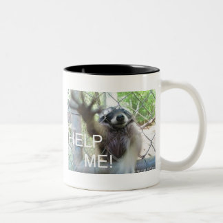 Help me! tweekleurige koffiemok