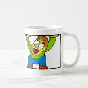 Help mij dat ik gebogen ben - Trapped Cartoon Char Koffiemok