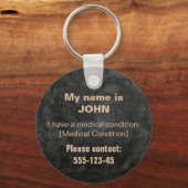 Help mij thuis te komen – Aangepaste medische en v Sleutelhanger (Achterkant)