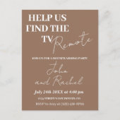 Help ons de TV-afstandsbediening leuke housewarmin Briefkaart (Voorkant)