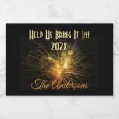 Help ons het binnen te brengen! likeurfles etiket (Enkel label)