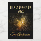 Help ons het binnen te brengen! wijn etiket (Enkel label)