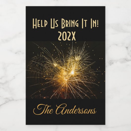 Help ons het binnen te brengen! wijn etiket (Enkel label)