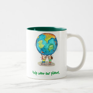 Help onze planeet te redden. Mok