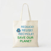 Help onze planeet te redden! tote bag (Voorkant)