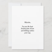 Help papegaaien reizen doolhof op verjaardagskaart (Achterkant)