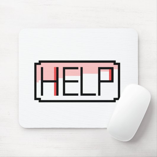 Help! Retro RPG Chat Box Pixel Design Muismat (Met muis)