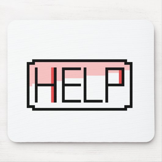 Help! Retro RPG Chat Box Pixel Design Muismat (Voorkant)