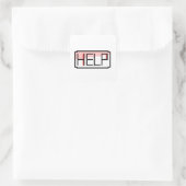 Help! Retro RPG Chat Box Pixel Design Vierkante Sticker (Tas)