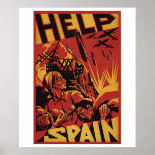 Help Spanje (1937)_Poster Propaganda Poster