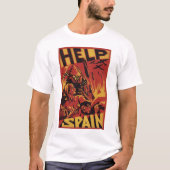 Help Spanje (1937)_Poster Propaganda T-shirt (Voorkant)