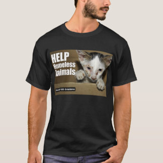 Help thuisloos dier ( voorzijde ) T-shirt