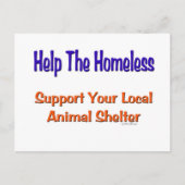 Help thuislozen briefkaart (Voorkant)