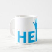 Help Typografie Koffie Mok (Voorkant links)