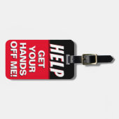 Help uw handen uit mijn Bagagelabel te halen (Voorkant horizontaal)