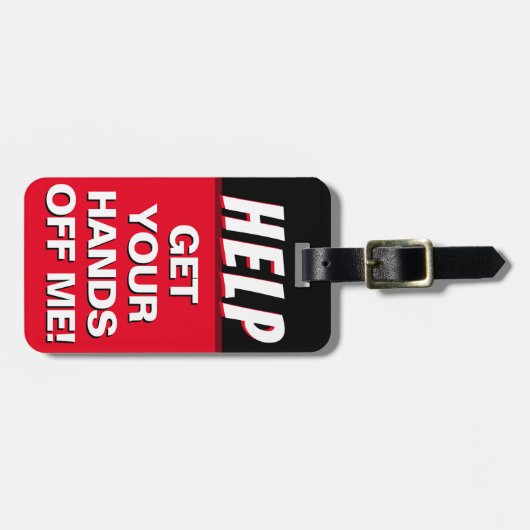 Help uw handen uit mijn Bagagelabel te halen (Voorkant horizontaal)