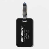 Help uw handen uit mijn Bagagelabel te halen (Achterkant verticaal)