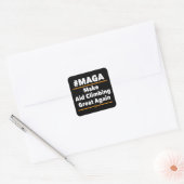 Help weer geweldig laten klimmen vierkante sticker (Envelop)