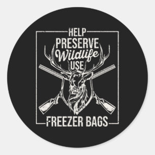 Help Wildlife te behouden Gebruik Freezer Bygs Fun Ronde Sticker