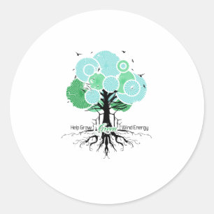 Help windenergie te kweken.  Windsmiths Ronde Sticker