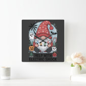 Help With Electric Shock – Funny Christmas  Vierkante Klok (Huis)