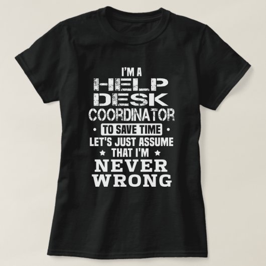 Helpdesk-coördinator T-shirt (Design voorkant)