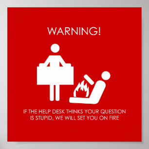 Helpdesk Waarschuwing Poster