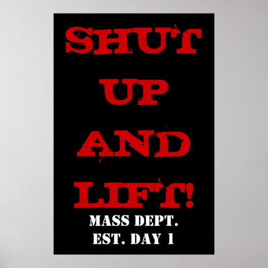 HELPEN EN OPHEFEN! Poster voor gewichtstoename (Voorkant)