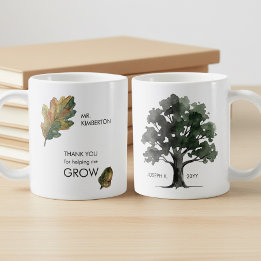 Helpend me groeien Aquarel Eikenboom Dank je wel Koffiemok