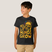 Helpende Kleine Geesten Groeien Leraar Wildflower T-shirt (Voorkant volledig)
