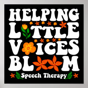 Helpende Kleine Stemmen Bloeien Logopedie Poster