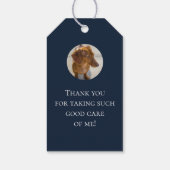 Helper Bedankt Cadeau met Dog Photo Labels Cadeaulabel (Achterkant)