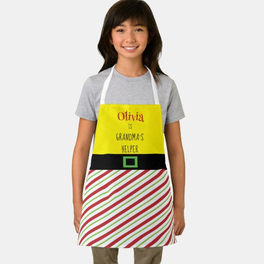 Helperrood Kind met kerstgrootmoeders Helperrood Schort (Insitu)