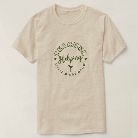 Helping Minds Groeien In Leraar T-shirt (Design voorkant)