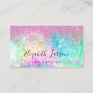 Helroze Roze Glitter Opal Achtergrond Visitekaartje
