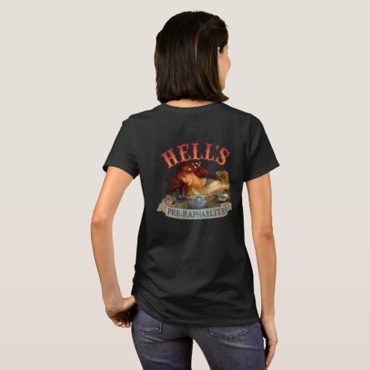 Hel's pre-Raphaelite backdesign T-shirt (Achterkant volledig)
