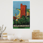 Helsingborg Sweden Vintage Travel Poster (Keuken)