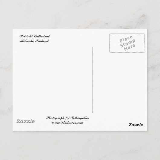 Helsinki Cathedral Briefkaart (Achterkant)