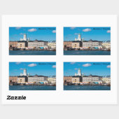 Helsinki City Skyline Rechthoekige Sticker (Vel)