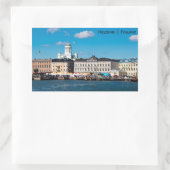 Helsinki City Skyline Rechthoekige Sticker (Tas)