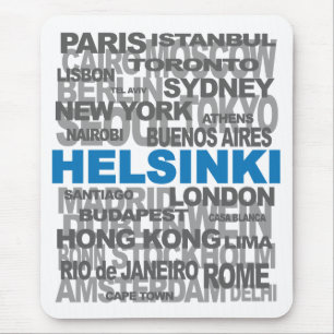 HELSINKI en andere steden mousepad Muismat