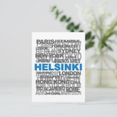 HELSINKI et d'autres villes carte postale (Debout devant)