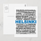 HELSINKI et d'autres villes carte postale (Devant / Derrière)
