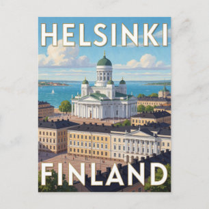 Helsinki Finland Kathedraal Baltische Reis Scene Briefkaart