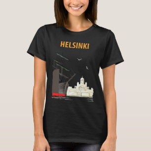 Helsinki Finland Kathedraal Witte Reis T-shirt