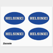 Helsinki Finland Ovale Sticker (Vel)