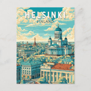 Helsinki Finland Reizen Kunst Vintage Briefkaart