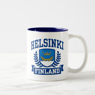 Helsinki Finland Tweekleurige Koffiemok