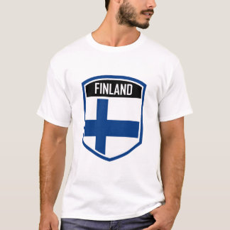 Helsinki Finland-vlag Emblem T-shirt